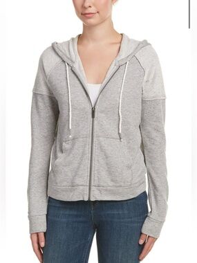 Splendid Grey soft lightweight Zip-Up Hooded Sweatshirt size L